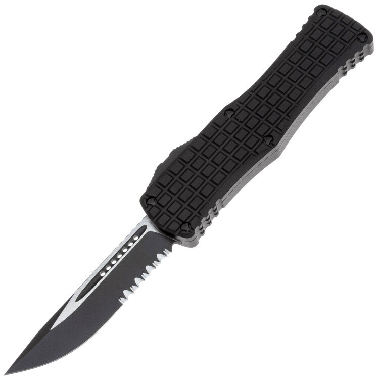 Нож Microtech Hera S/E black Frag Signature Serrated сталь M390 рукоять Aluminum (703-2TFRS)