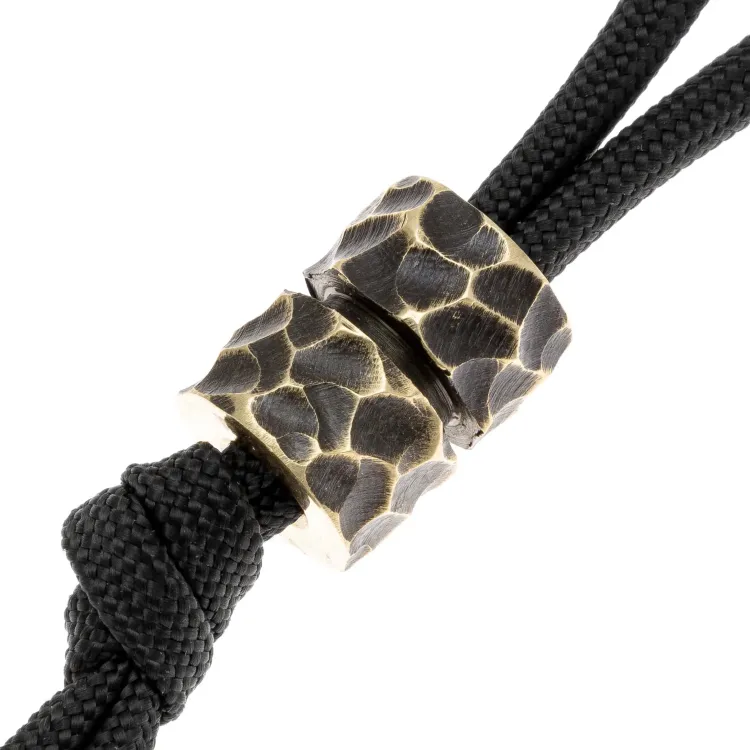 Бусина темлячная Pocket Wolf PW01 Бочонок битая текстура латунь