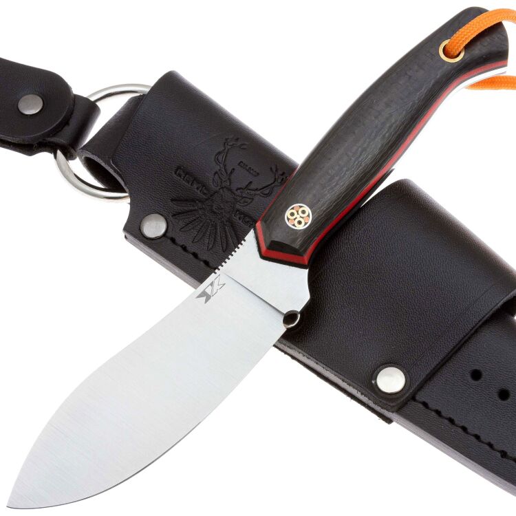 Нож 7 Ножей Нессмук сталь N690 рукоять Red G10/Carbon Fiber