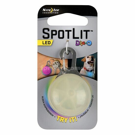 Брелок Nite Ize SpotLit светящийся с карабином Диско (SLG-06-07)