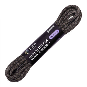 Шнурки CORD 200см (Black/Khaki)
