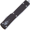 Нож Microtech UTX-70 Hellhound Stonewash сталь M390 рукоять Black Aluminum (419-10S)