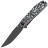 Нож Tenable Einar blackwash сталь NItro-V рукоять Black/White Carbon Fiber