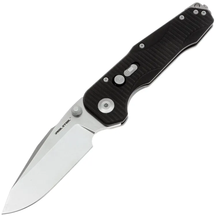 Нож Real Steel Evolution Ironclad Drop stonewash сталь D2 рукоять Black G10 (7911SB)