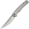 Нож TuoTown Saira Stonewash сталь T14N рукоять Grey Ti