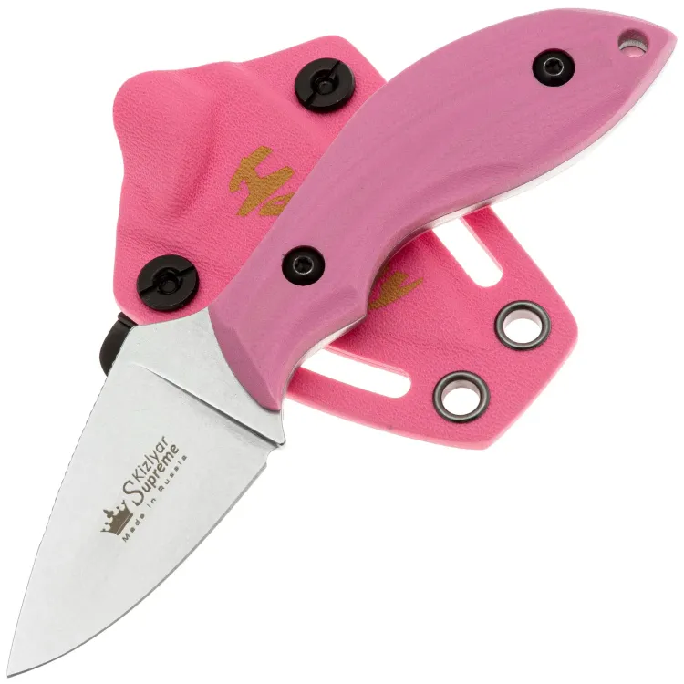 Нож Kizlyar Supreme Hammy сталь Niolox рукоять Pink G10