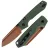 Нож Vosteed Raccoon TLL Sheepsfoot copper dune сталь 14C28N рукоять Green Micarta