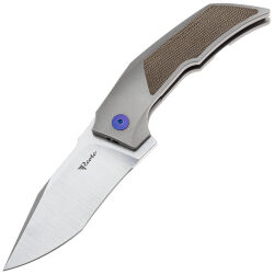 Нож Reate T3000 satin сталь M390 рукоять Titanium/Green Micarta