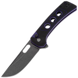 Нож QSP Unicorn blackwash сталь 14C28N рукоять Black/Purple G10 (QS156-B2)