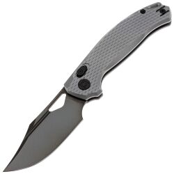 Нож Kunwu Django DLC сталь Elmax рукоять Diamond Texture Gray Ti