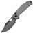 Нож Kunwu Django DLC сталь Elmax рукоять Diamond Texture Gray Ti