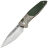 Нож Real Steel Hoeft satin сталь S35VN рукоять Titanium/Green Micarta (7901GM)