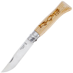 Нож Opinel №8 Animalia Кабан сталь 12C27 рукоять дуб (001624)