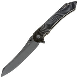 Нож Tenable Colibri Tech grey TiCn сталь Nitro-V рукоять Black/Green G10