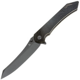 Нож Tenable Colibri Tech grey TiCn сталь Nitro-V рукоять Black/Green G10
