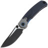 Нож Kizer Pioneer black PVD сталь S35VN рукоять Blue Canyon Richlite/Grey Titanium