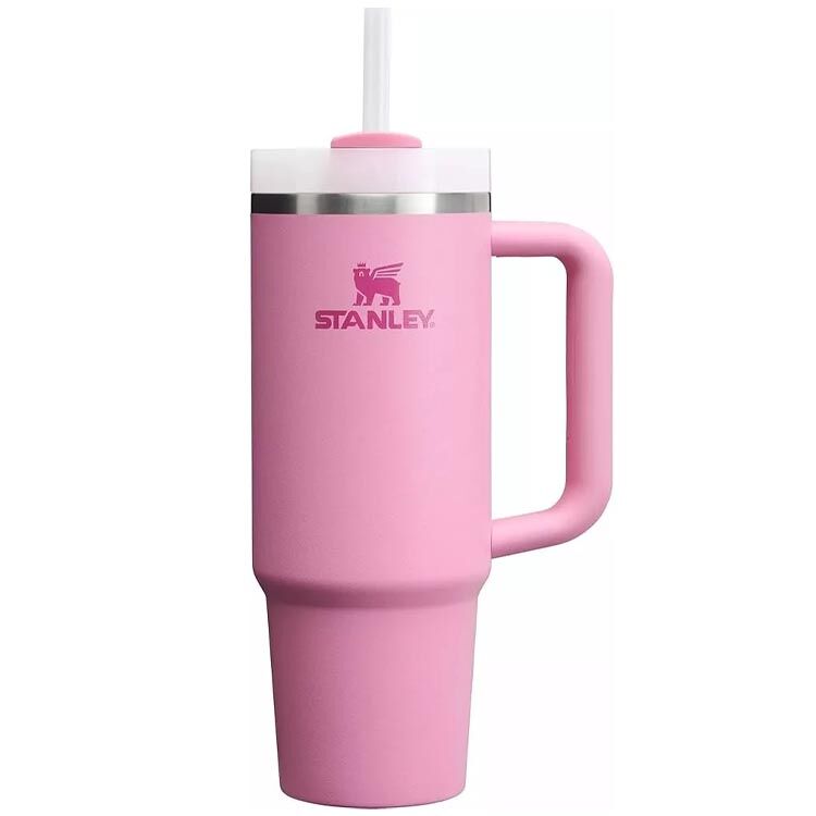 Термокружка Stanley Quencher H2.0 с трубочкой 0.88л розовая (10-11912-064)
