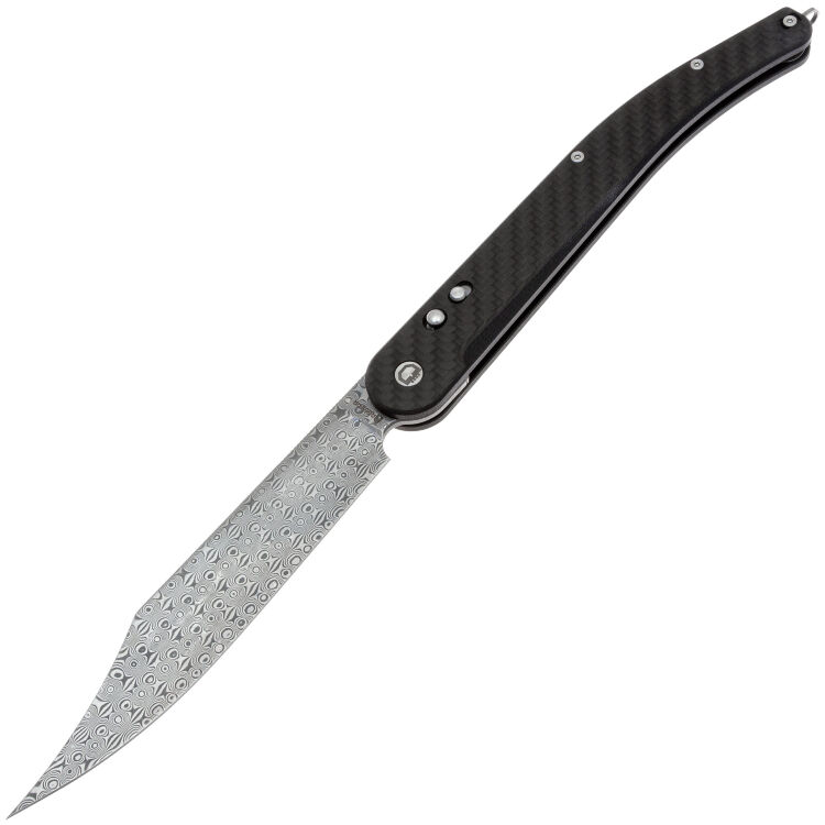 Нож Daggerr Navaja Clasico сталь Damascus рукоять Carbon Fiber