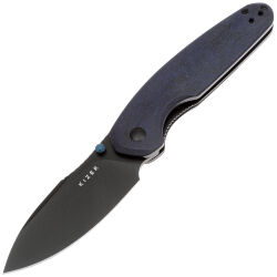 Нож Kizer Meteora black PVD сталь Nitro-V рукоять Blue Canyon Richlite