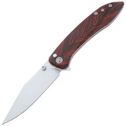 Нож Petrified Fish Grow satin сталь K110 рукоять Black/Red Gmascus G10