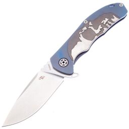 Нож CH 3504 сталь S35VN рукоять Blue Titanium