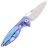 Нож Rike Knife Mini сталь Damasteel рукоять Blue Ti