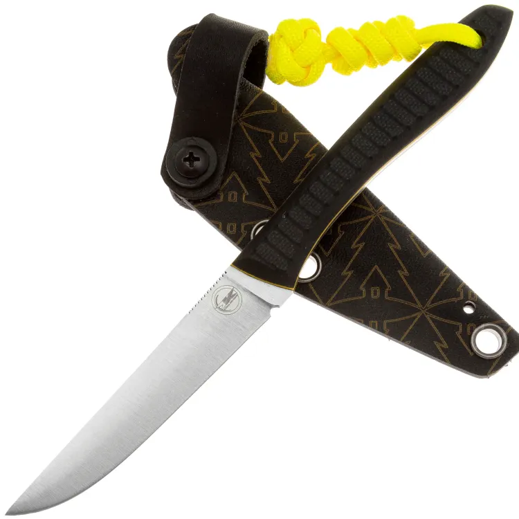 Нож 7 Ножей Щегол Forest-Home Edition сталь Elmax рукоять Black/Yellow G10