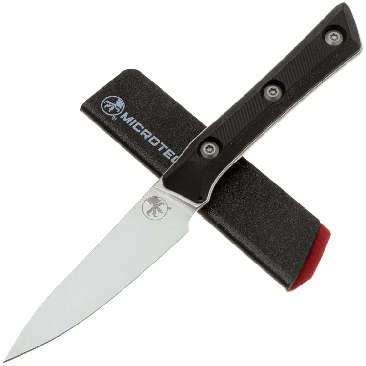 Нож кухонный Microtech 3.5" Paring Knife сталь M390MK рукоять Black G10 (3500-10BK)