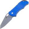 Нож CMB Hippo Stonewash сталь D2 рукоять Blue G10