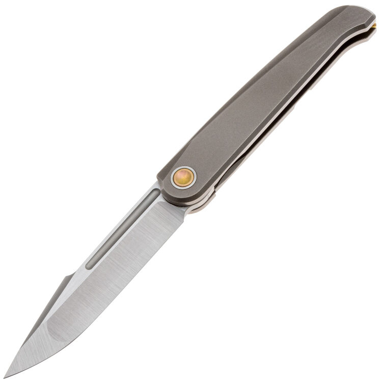 Нож TuoTown Fin сталь M390 рукоять Bronze Crystal/GraphiteTitanium