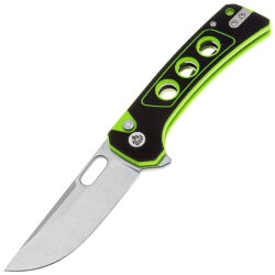 Нож QSP Unicorn stonewash сталь 14C28N рукоять Black/Neon G10 (QS156-C1)