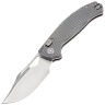 Нож Kunwu Django satin сталь Elmax рукоять Diamond Texture Gray Ti