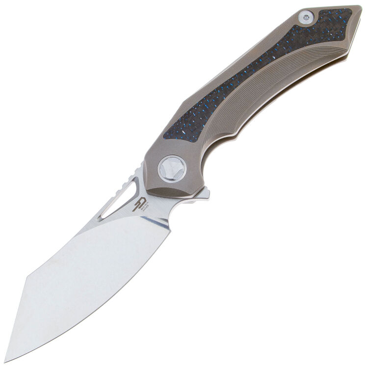 Нож Bestech Kasta Stonewash сталь M390 рукоять Bronze Ti/Carbon Fiber (BT1909H)