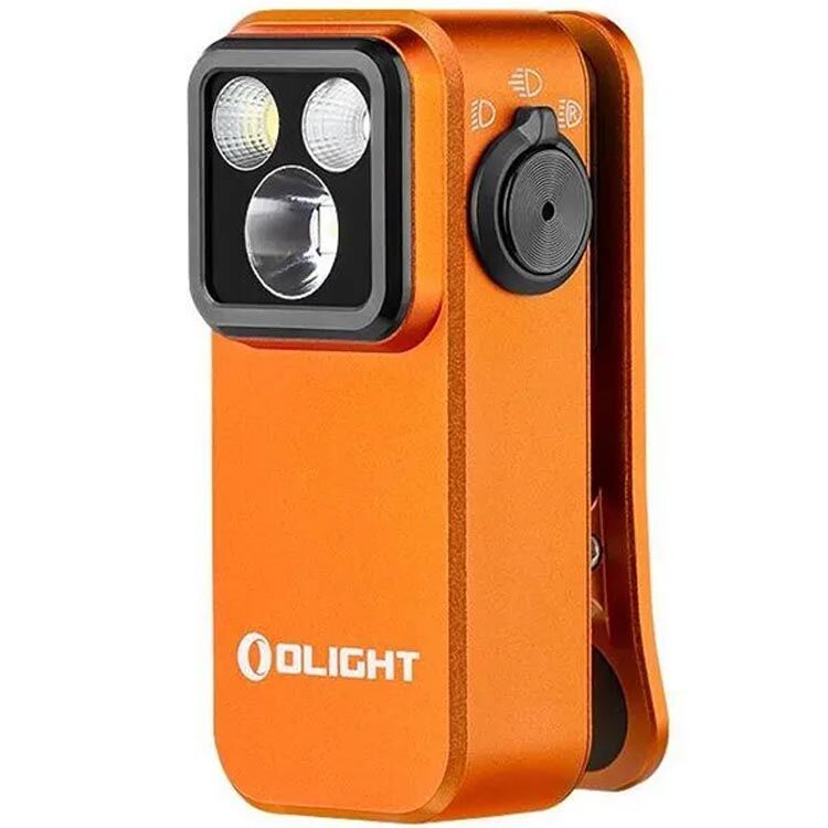 Фонарь Olight Oclip Pro Orange Luminus SFT-12/Red холодный белый