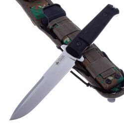 Нож Kizlyar Supreme Trident сталь AUS-8 Stonewash рукоять Black Kraton
