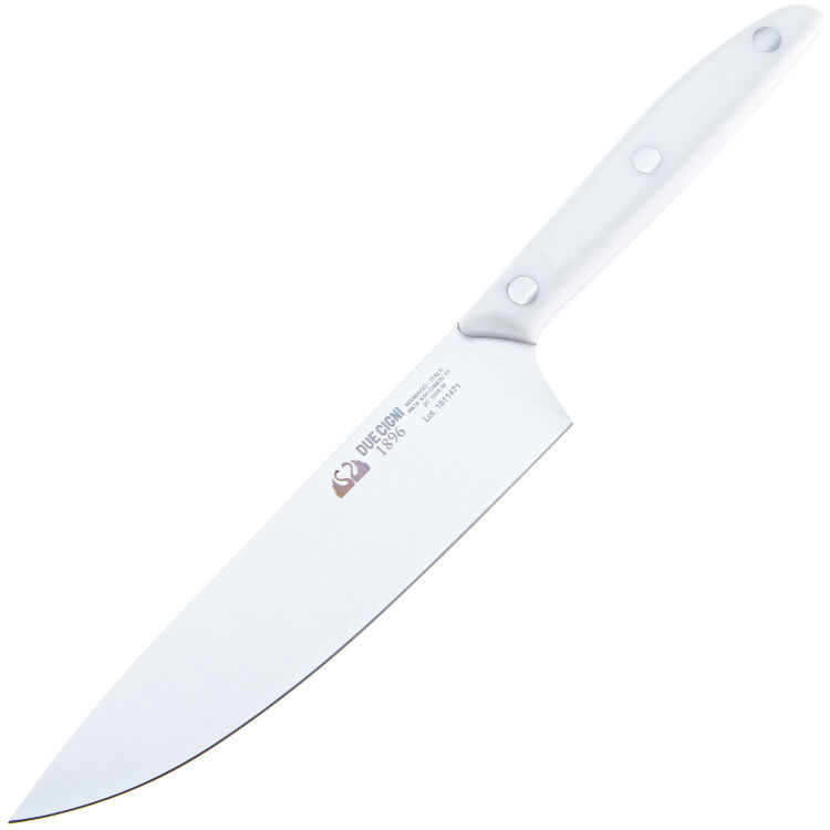 Нож кухонный Due Cigni Chef knife cталь X50CrMoV15 рукоять White POM (2C 1008 W)