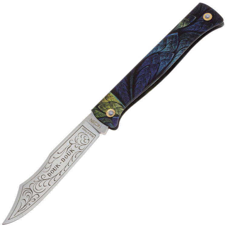Нож Douk-Douk Folder Plumage de Paon сталь Stainless Steel рукоять сталь (DD815GMIPAON)
