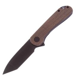 Нож CIVIVI Elementum Tanto Blackwash сталь D2 рукоять Dark Brown Matrix Micarta (C907T-C)