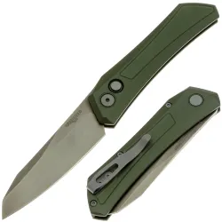 Нож Pro-Tech Oligarch Smoky Grey DLC сталь MagnaCut рукоять Green Aluminium