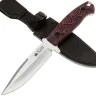 Нож Kizlyar Supreme Severus сталь VG-10 Cryo Stonewash рукоять Black/Red G10 (кожа)