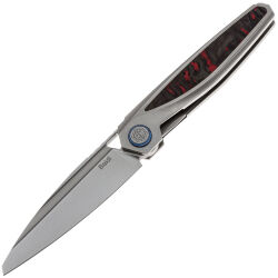 Нож Rike Baidi сталь M390 рукоять Black Ti/Red CF