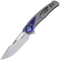 Нож Reate GTR satin сталь M390 рукоять beadblast Titanium/Zircuti