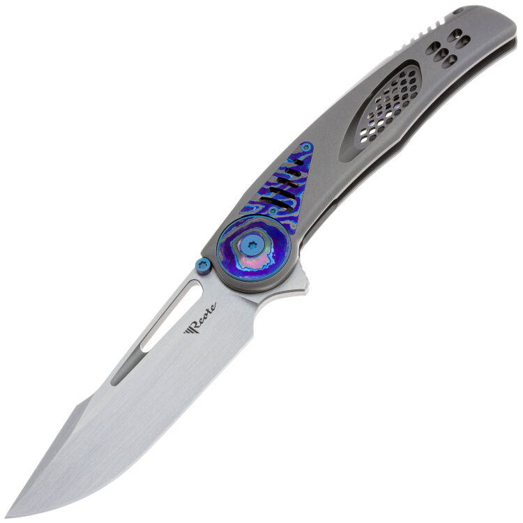 Нож Reate GTR satin сталь M390 рукоять beadblast Titanium/Zircuti