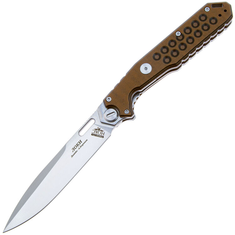 Нож НОКС Локи сталь D2 рукоять Brown G10 (346-109407)