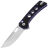 Нож QSP Unicorn stonewash сталь 14C28N рукоять Black/Purple G10 (QS156-B1)