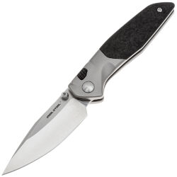 Нож Real Steel Hoeft satin сталь S35VN рукоять Titanium/Shred Carbon Fiber (7901SF)