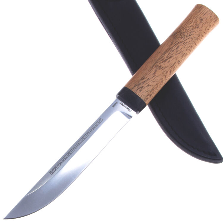 Нож Бурятский малый сталь 95Х18 рукоять орех версия 2 (АИР Златоуст)