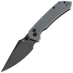 Нож Tenable Fenrir Button Lock blackwash сталь 14C28N рукоять Grey G10