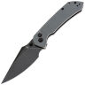 Нож Tenable Fenrir Button Lock blackwash сталь 14C28N рукоять Grey G10