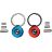 Органайзер для ключей CIVIVI Key Coin Red/Blue Aluminum набор 2шт (C23056-3)